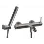 FERRO BCK11GM Wandmontierter Wannenmischer mit Brauseset, Gun Metal