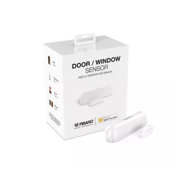 Fibaro Tür-/Fenstersensor 2 für Apple HomeKit – Weiß, Bluetooth Low Energy, integrierter Temperatursensor