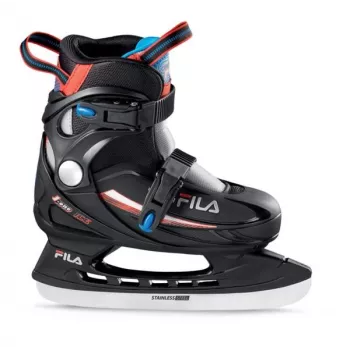 Fila J-One Ice HR Junior Eishockey-Schlittschuhe, Schwarz/Rot/Blau, EU 31-35
