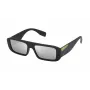 FILA Herren-Sonnenbrille SF9415540U28 - Rechteckiger schwarzer Rahmen, graue Gläser, 54/17/145 mm, UV400