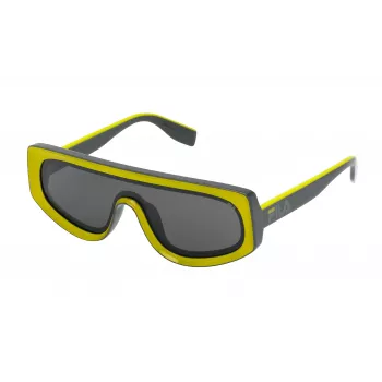 FILA Herren-Sonnenbrille SF9417990KAU - Schwarzer Rahmen, graue Gläser, UV400-Schutz