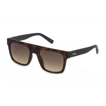 FILA Herren-Sonnenbrille SFI098-530878 Schwarz Rechteckig 53mm