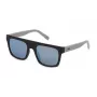 FILA Herren-Sonnenbrille SFI098-53968X Rechteckig Schwarzer Rahmen Graue Gläser 53/20/145 mm