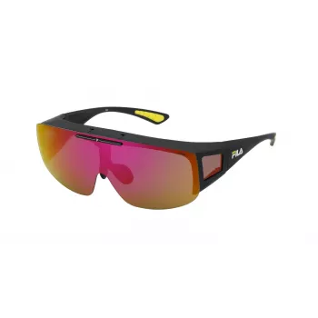 FILA Herren-Sonnenbrille SFI126-99U28Z - Shield-Stil, UV400-Schutz, 99 mm Linse
