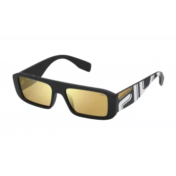 FILA SF9415 Sonnenbrille für Herren, Havanna/Brauner Rahmen, Graue Gläser, 54/17/145 mm