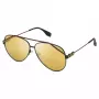 FILA SFI018-61531G Herren Rechteck-Sonnenbrille Schwarz/Grau UV400 61/11/140 mm