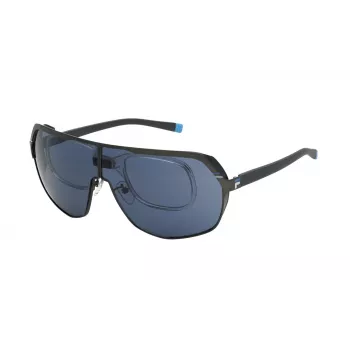 FILA SFI125990627 Herren Sport-Sonnenbrille - Schwarzer Rahmen, Rauchglas, UV400