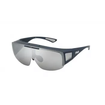 FILA SFI126-996QSP Herren-Sportsonnenbrille - Schwarzer Rahmen, UV400-Schutz