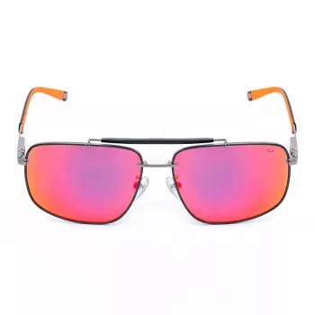 FILA SFI210V60K56R Herren-Sonnenbrille - Schwarzer Rahmen, graue Gläser, 61 mm