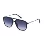 FILA SFI215-560821 Herren Rechteck-Sonnenbrille - Schwarzer Rahmen, Graue Gläser, UV400-Schutz