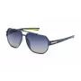 FILA SFI301-606G5P Herren Polarized Sonnenbrille, Glänzend Schwarzer Rahmen, Rauchgraue Gläser, 60/14/140 mm