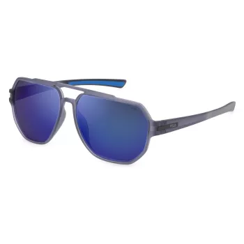 FILA SFI301-607F6P Herren-Polarisationsbrille - Schwarzer Rahmen, graue Gläser, 60/14/140 mm