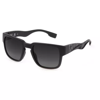 FILA SFI463-53U28P Herren Polarized Sonnenbrille - Schwarzer Rahmen Graue Gläser 53/21/145 mm