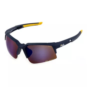 FILA SFI515-67U43B Unisex-Sonnenbrille - Sportlicher rechteckiger Rahmen, UV400-Schutz, 67 mm Gläser