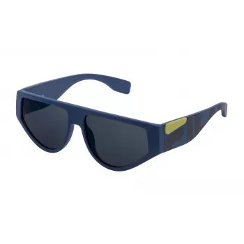 FILA Unisex Sonnenbrille SF936457U43B - Matt Schwarzer Rahmen, Rauchglas, UV400-Schutz