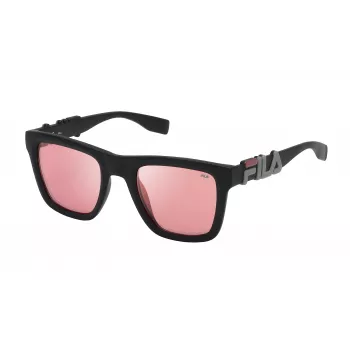 FILA Unisex Sonnenbrille SF9416-51U28K - Schwarzer Rahmen, graue Gläser, 51 mm