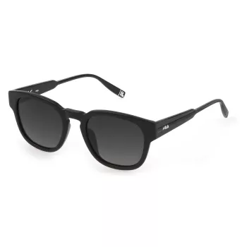 FILA Unisex Sonnenbrille SFI310V51703P - Polarisiert UV400 - Schwarzer Rahmen Graue Gläser 51/21/140 mm