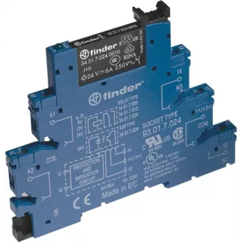 Finder 38.51.0.240.0060 Koppelrelais 1 CO 6 A 240 V AC DIN-Schiene
