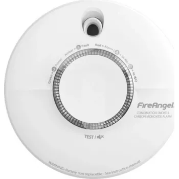FireAngel SCB10-INT Kombinierter Rauch- und Kohlenmonoxidmelder, netzbetrieben mit Batterie-Backup, weiß