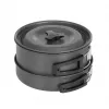 FIREMAPLE FMC-201 Camping-Kochgeschirr-Set - 8-teiliges Set aus harteloxiertem Aluminium mit Topf und Pfanne, stapelbares Design für 1-2 Personen