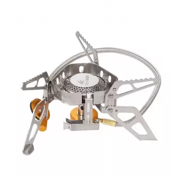 FIREMAPLE FMS-125 Tragbarer Campingkocher - 3000W Faltbarer Butan/Propan-Brenner mit Aufbewahrungsbox