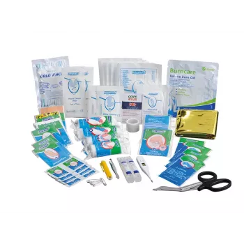 First Aid Kit Family Care Plus Travel – 50-teiliges wasserabweisendes Ripstop-Nylon-Set für Zuhause, Outdoor & Camping