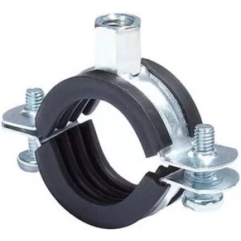 Fischer 91489 FRS Rohrschelle 74-78 mm M8/M10 mit EPDM-Schalldämmung, verzinkter Stahl, 25er-Pack