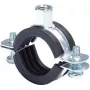 Fischer 91489 FRS Rohrschelle 74-78 mm M8/M10 mit EPDM-Schalldämmung, verzinkter Stahl, 25er-Pack
