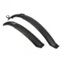 FISCHER Fahrrad-Schutzblech-Set 24-26 Zoll breites Profil Vorder- und Rückseite Spritzschutz Schwarz 85965