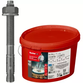 FISCHER Bolzenanker FAZ II Plus 12/20 R – Edelstahl A4, 80 Stück Gebinde