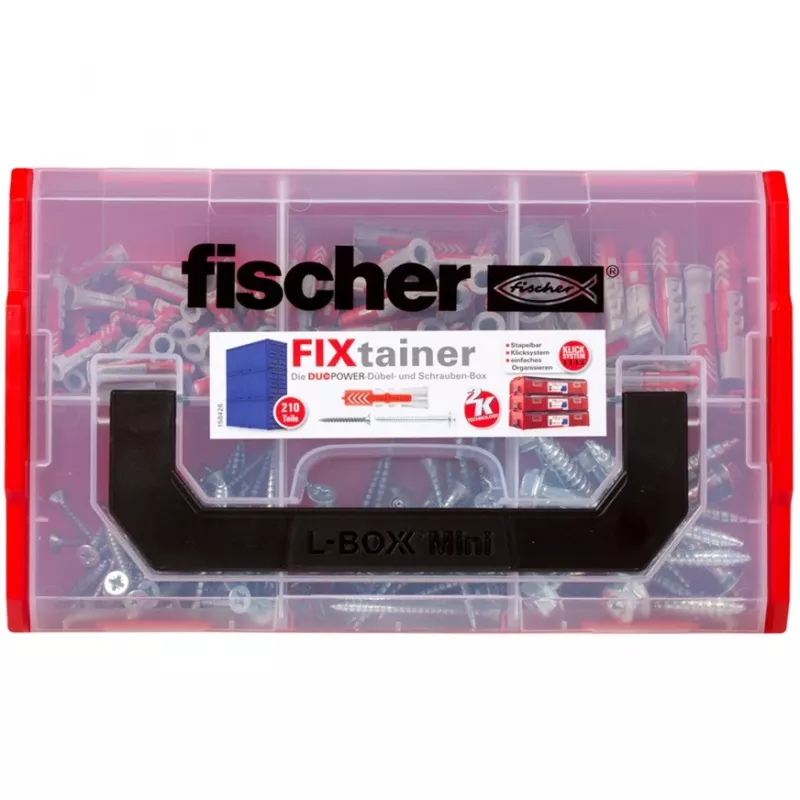 Fischer DUO-Line Schraubdübel & Dübel Sortimentsbox, 105 Teile, DUOPOWER & DUOTEC 535969