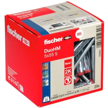 fischer DuoHM 5x55 S PH PZ Hohlraumdübel 55 mm, 25 Stück 572921