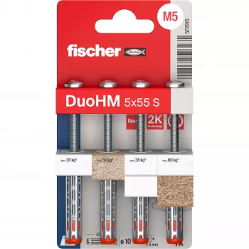Fischer DuoHM 5x55 S PH TX Hohlraumdübel-Set, 4 Stück 572915