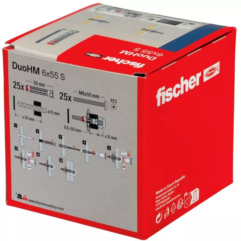 fischer DuoHM 6x55 S PH PZ Hohlraumdübel 55 mm, 25 Stück 572922