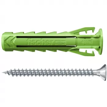 Fischer DUOPOWER Schrauben- und Dübel-Set 100-teilig - 6x30/8x40/10x50 mm - PZ2 - Grün