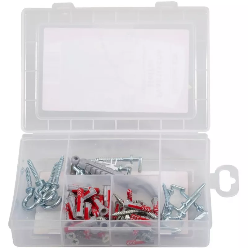 Fischer DUOPOWER Dübel & Schrauben-Set 547212 – 20-teiliges Set für Beton, Ziegel & Gipskarton