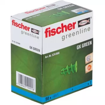 FISCHER GK GREEN Selbstbohrender Gipskartondübel, Grün, 90er-Pack