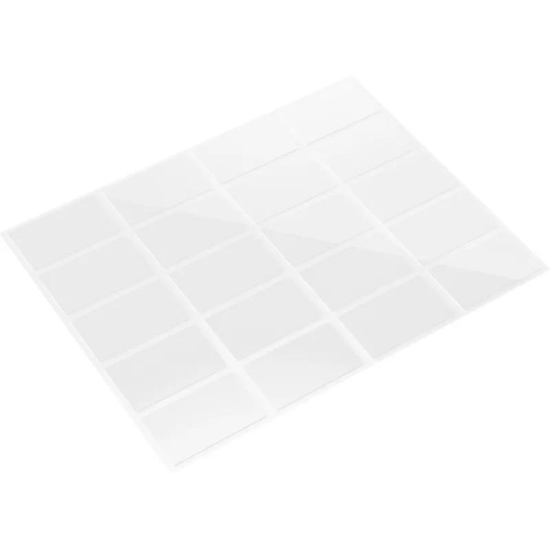 FISCHER GOW Montagestreifen 20 Stück, Weiß, 22 x 36 mm, selbstklebend