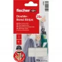 FISCHER GOW Montagestreifen 20 Stück, Weiß, 22 x 36 mm, selbstklebend