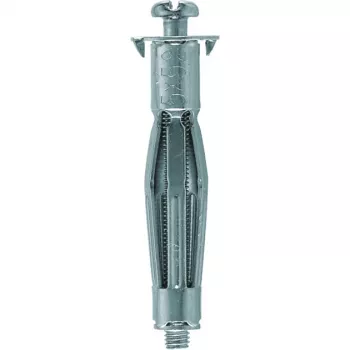FISCHER HM 4x46 S B Hohlraum-Metallanker - verzinkter Stahl, M4, 20er-Pack mit Schrauben, Silber