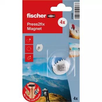 fischer Press2fix Befestigungsmagnet 10 mm Neodym 4-teiliges Set 570492