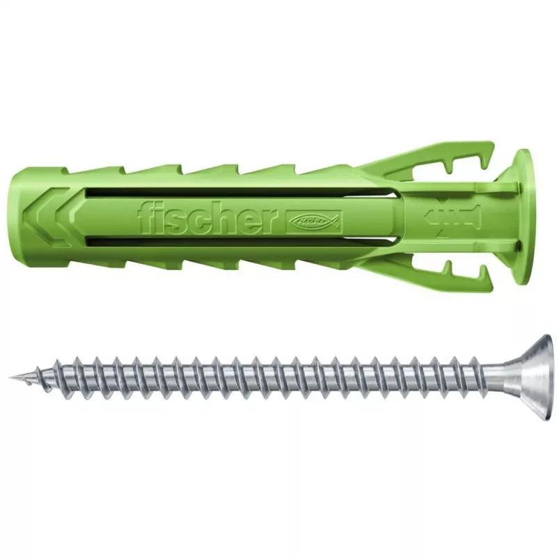 Fischer SX Plus Green 8x40 S K Spreizdübel mit Schraube, 10 Stück (567864)
