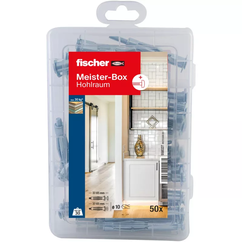 fischer Universal-Befestigungsset DUOPOWER 100-teiliges Kit (50 Dübel, 50 Schrauben) 558327