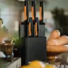 Fiskars Functional Form 6-teiliges Messerblock-Set mit 5 Messern