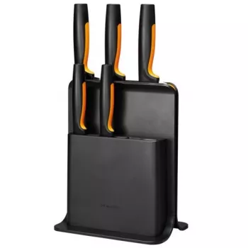 Fiskars Functional Form 6-teiliges Messerblock-Set mit 5 Messern