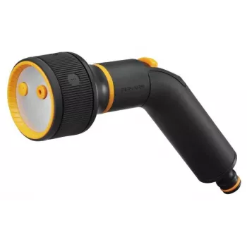 FISKARS Mehrfach-Sprühpistole 3-Strahlarten Bewässerungsdüse mit SoftGrip™, Schwarz/Orange