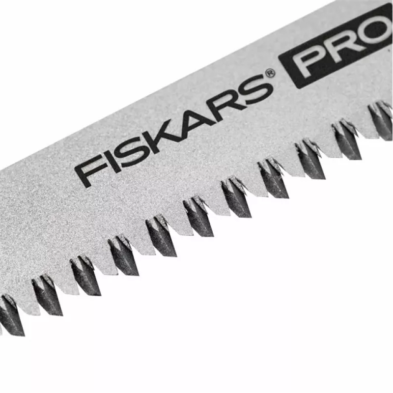 Fiskars Pro Compact Folding Saw, 160 mm Klinge, zwei Klingen, SoftGrip-Griff, Sicherheitsverriegelung