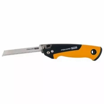 Fiskars Pro Compact Folding Saw, 160 mm Klinge, zwei Klingen, SoftGrip-Griff, Sicherheitsverriegelung