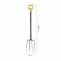 Fiskars Solid Kompostgabel mit Borstahlkopf und D-Griff, 4 Zinken, 1220 mm