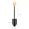 Fiskars Solid+ XL Spaten mit scharfer Klinge und Stahl-D-Griff, Borstahlklinge, 1250 mm